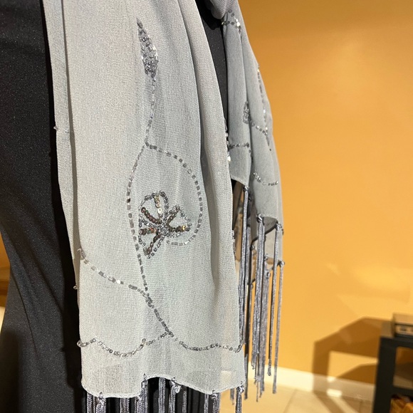 Bijoux Terner shawl/scarf Light Blue 71” Long - Picture 6 of 8